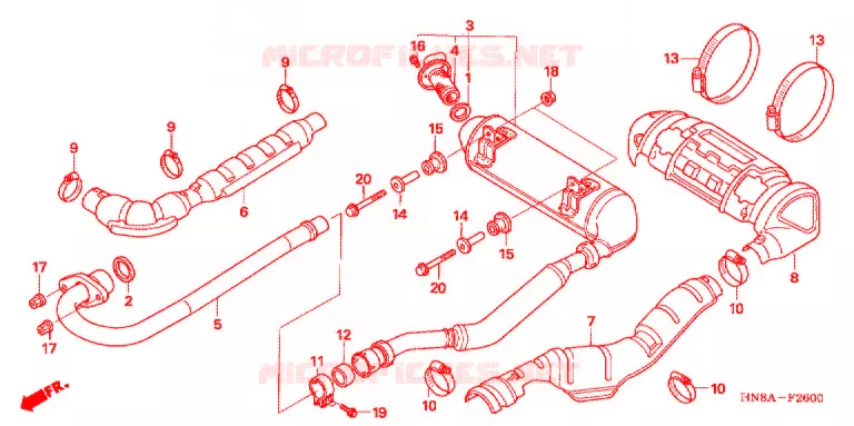 SILENCIEUX D'ECHAPPEMENT Honda ATV 680 FOURTRAX 2006  TRX680FGA6