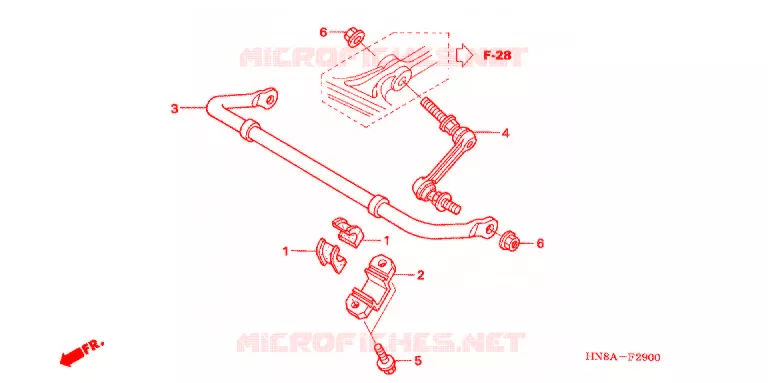 BARRE ANTI ROULIS Honda ATV 680 FOURTRAX 2006  TRX680FGA6
