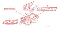 AUTOCOLLANTS pour Honda FOURTRAX 680 RINCON GPS red 2008
