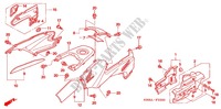 CARENAGE ARRIERE pour Honda FOURTRAX 680 RINCON GPS red 2008