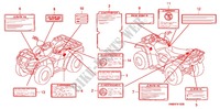 ETIQUETTE DE PRECAUTIONS pour Honda FOURTRAX 680 RINCON GPS red 2008