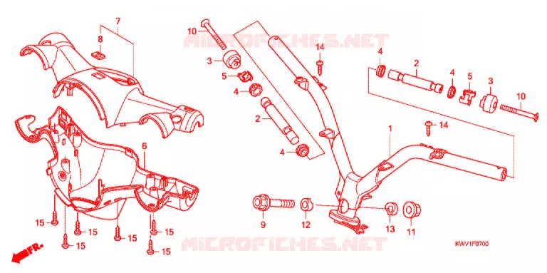 GUIDON - CARENAGE Honda MOTO 110 CUB 2011  C110B