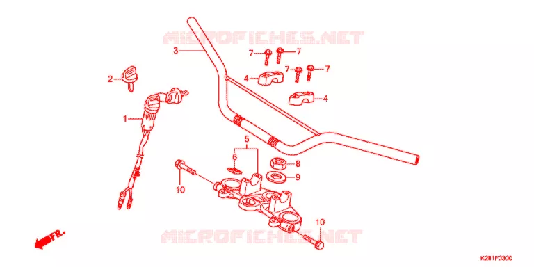GUIDON Honda MOTO 125 CRF 2014  CRF125FBE
