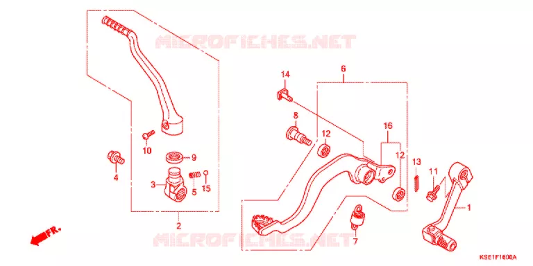 PEDALE - KICK Honda MOTO 150 CRF 2007  CRF150R7