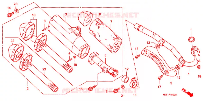 SILENCIEUX D'ECHAPPEMENT Honda MOTO 150 CRF 2007  CRF150R7