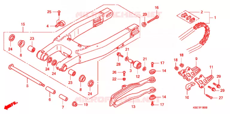 BRAS OSCILLANT Honda MOTO 150 CRF 2009  CRF150RB9