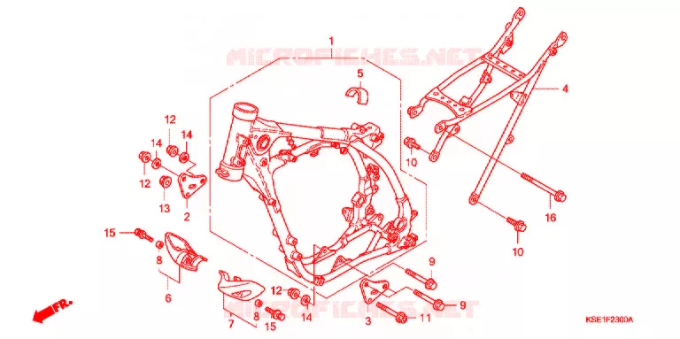 CADRE Honda MOTO 150 CRF 2012  CRF150RBC