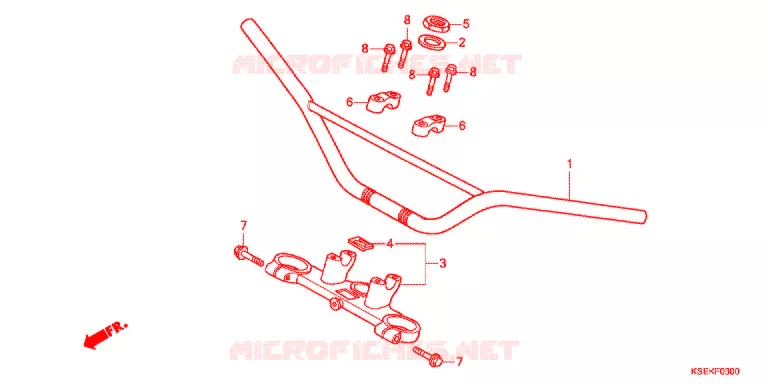 GUIDON - TE DE FOURCHE Honda MOTO 150 CRF 2013  CRF150RBD