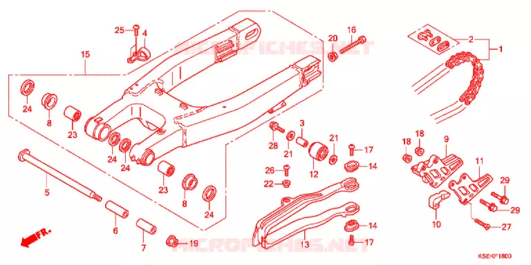BRAS OSCILLANT Honda MOTO 150 CRF 2016  CRF150RBE