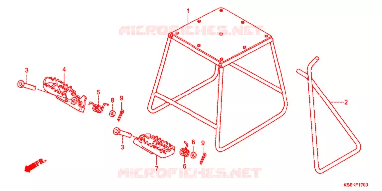 BEQUILLE - REPOSE PIEDS Honda MOTO 150 CRF 2015  CRF150RE