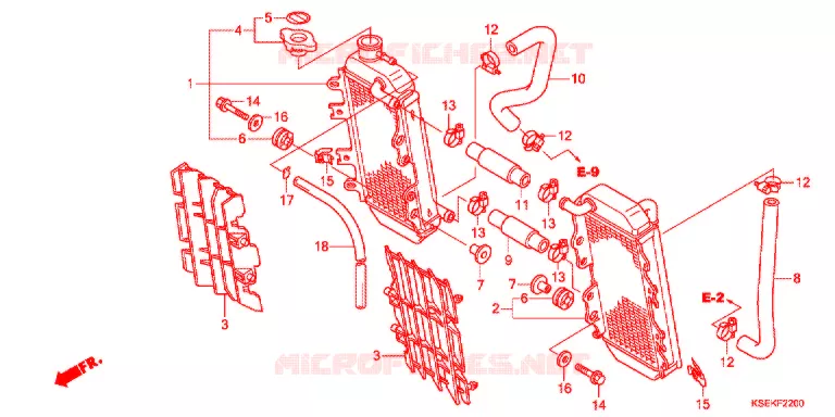 RADIATEUR Honda MOTO 150 CRF 2017  CRF150RE