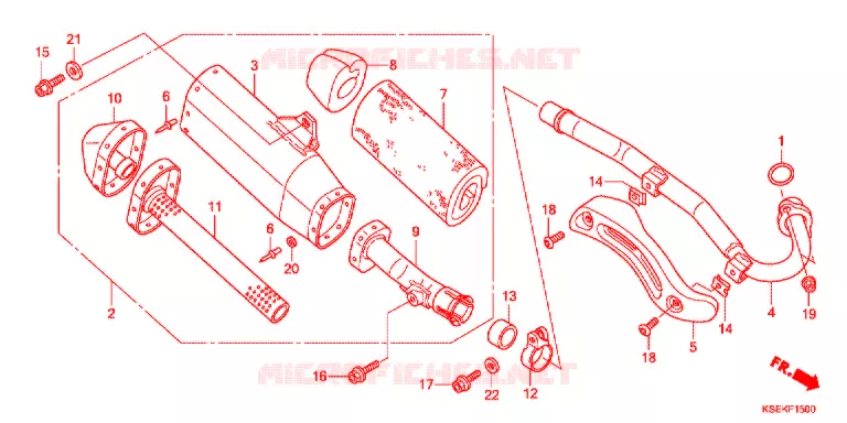 SILENCIEUX D'ECHAPPEMENT Honda MOTO 150 CRF 2014  CRF150RE