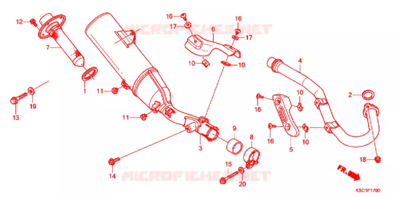 SILENCIEUX D'ECHAPPEMENT Honda MOTO 250 CRF 2011  CRF250XB