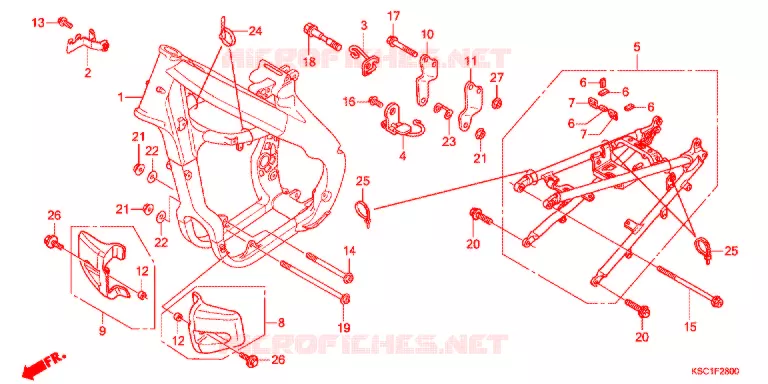 CADRE Honda MOTO 250 CRF 2018  CRF250XD