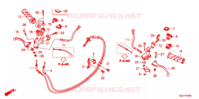 LEVIER DE GUIDON - COMMODO Honda SCOOTER 50 TACT 2016  NCY50G