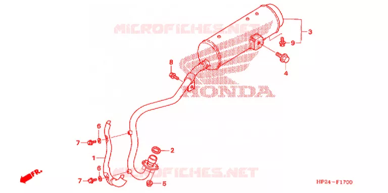 SILENCIEUX D'ECHAPPEMENT Honda ATV 90 FOURTRAX 2007  TRX90EX7