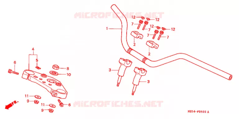 GUIDON Honda MOTO 750 VF 1996  VF750CT