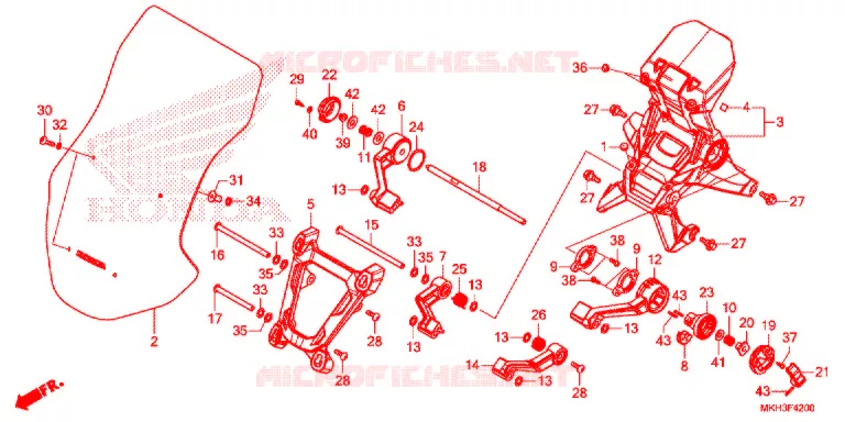 PARE-BRISE Honda MOTO 750 ADV 2017  ADV750H