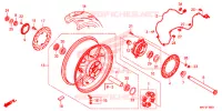ROUE ARRIERE pour Honda CBR 1000 BLACK 2017