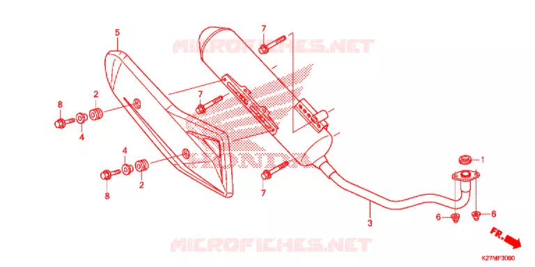 SILENCIEUX D'ECHAPPEMENT Honda SCOOTER 125 AIR-BLADE 2016  ACA125CBFE