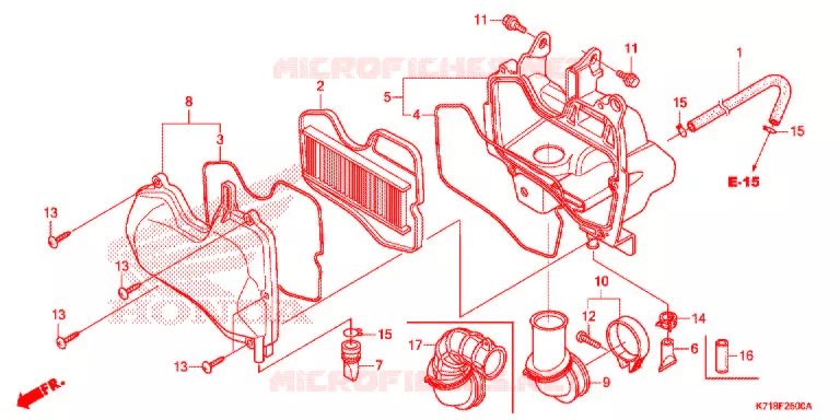 FILTRE A AIR Honda MOTO 110 WAVE 2017  AFS110MCSH