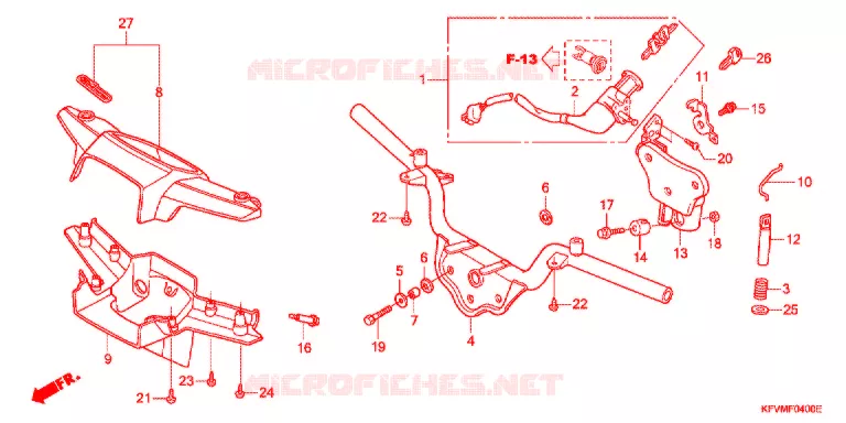 GUIDON Honda MOTO 100 C100 2003  C1003_MA