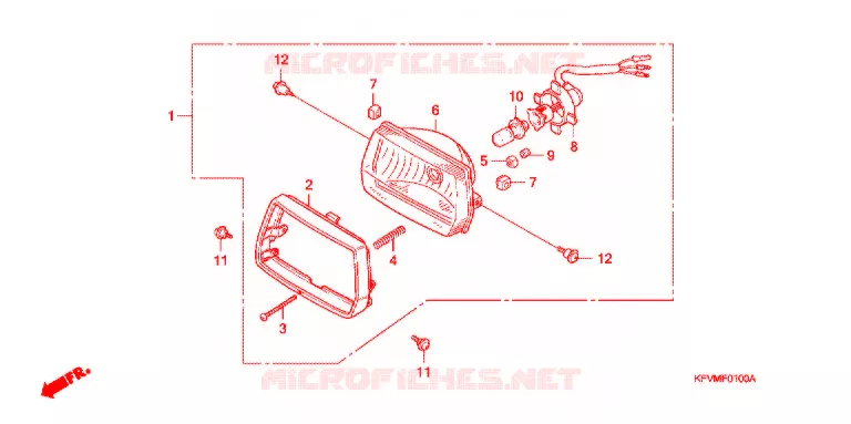 PHARE Honda MOTO 100 C100 2004  C1004_MA