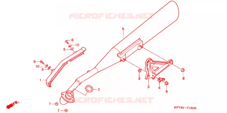 SILENCIEUX D'ECHAPPEMENT Honda MOTO 100 C100 2005  C1004_MA