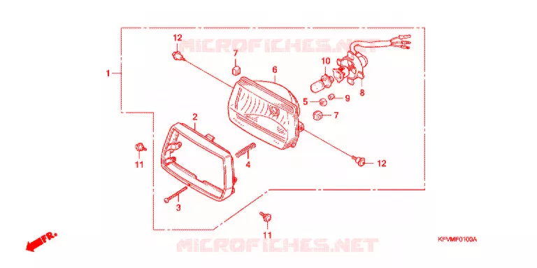 PHARE Honda MOTO 100 C100 2007  C1006_MA