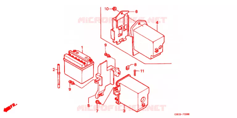 BATTERIE Honda MOTO 100 C100 2012  C100D_MA