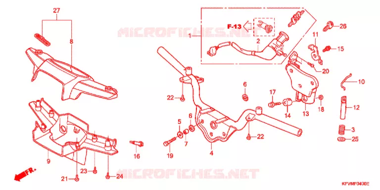GUIDON Honda MOTO 100 C100 2013  C100D_MA