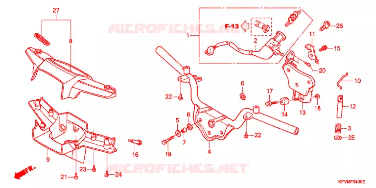 GUIDON Honda MOTO 100 C100 2013  C100MD_MA