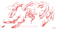 COUVERCLES LATERAUX   ARRIERES pour Honda CBR 250 RR RED 2017