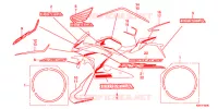 AUTOCOLLANTS (CBR250RR/RRA J) pour Honda CBR 250 RR SILVER 2017