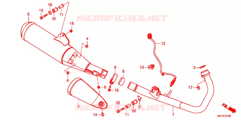 SILENCIEUX D'ECHAPPEMENT Honda MOTO 250 REBEL 2018  CMX250H