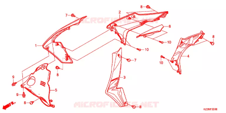 OUIES DE RADIATEUR (CRF250L/M/LD) Honda MOTO 250 CRF 2017  CRF250LDH