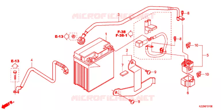 BATTERIE Honda MOTO 250 CRF 2017  CRF250LH