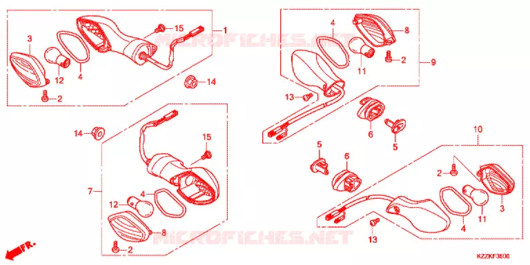 CLIGNOTANT (CRF250L/M/LD) Honda MOTO 250 CRF 2017  CRF250LH
