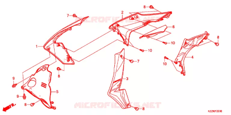OUIES DE RADIATEUR (CRF250L/M/LD) Honda MOTO 250 CRF 2018  CRF250LH