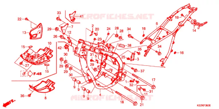 CADRE Honda MOTO 250 CRF 2019  CRF250MH