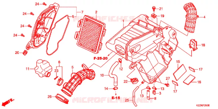 FILTRE A AIR Honda MOTO 250 CRF 2017  CRF250MH