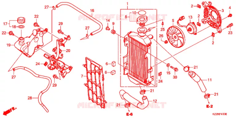 RADIATEUR Honda MOTO 250 CRF 2017  CRF250RDAH