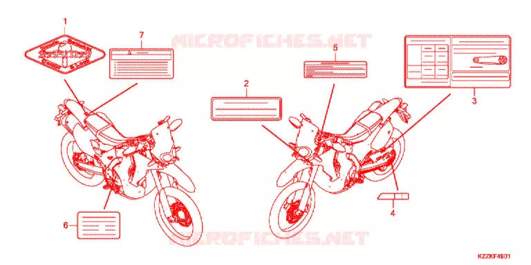 ETIQUETTE DE PRECAUTIONS (CRF250RL/RLA/RLD/RDA) Honda MOTO 250 CRF 2017  CRF250RLDH