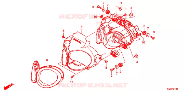 PHARE (CRF250RL/RLA/RLD/RDA) Honda MOTO 250 CRF 2017  CRF250RLDH