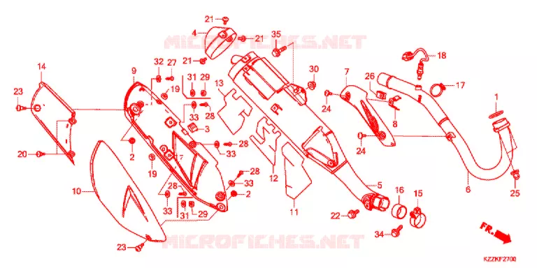 SILENCIEUX D'ECHAPPEMENT Honda MOTO 250 CRF 2017  CRF250RLDH