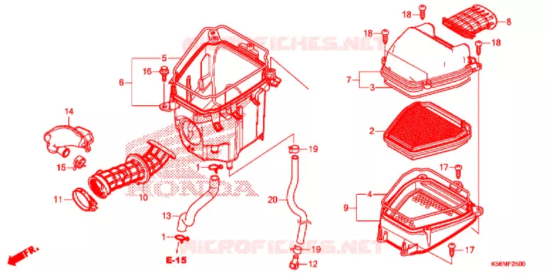 FILTRE A AIR Honda MOTO 150 RS 2017  FS150FH