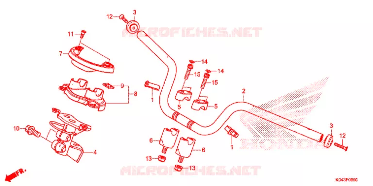 GUIDON Honda SCOOTER 300 FORZA 2016  NSS300AD