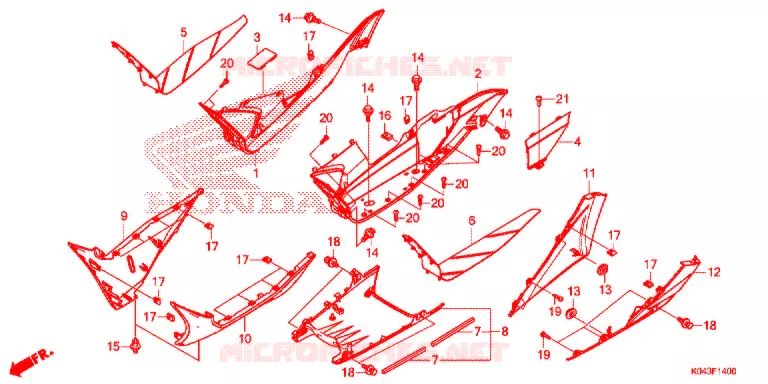 MARCHE PIEDS Honda SCOOTER 300 FORZA 2013  NSS300AD
