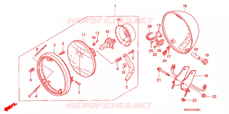 PHARE Honda MOTO 250 MAGNA 2006  VT250C5