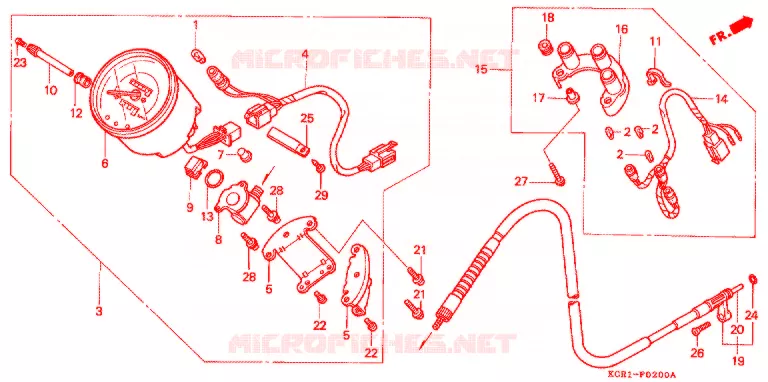 COMPTEUR Honda MOTO 250 MAGNA 1995  VT250CR_II
